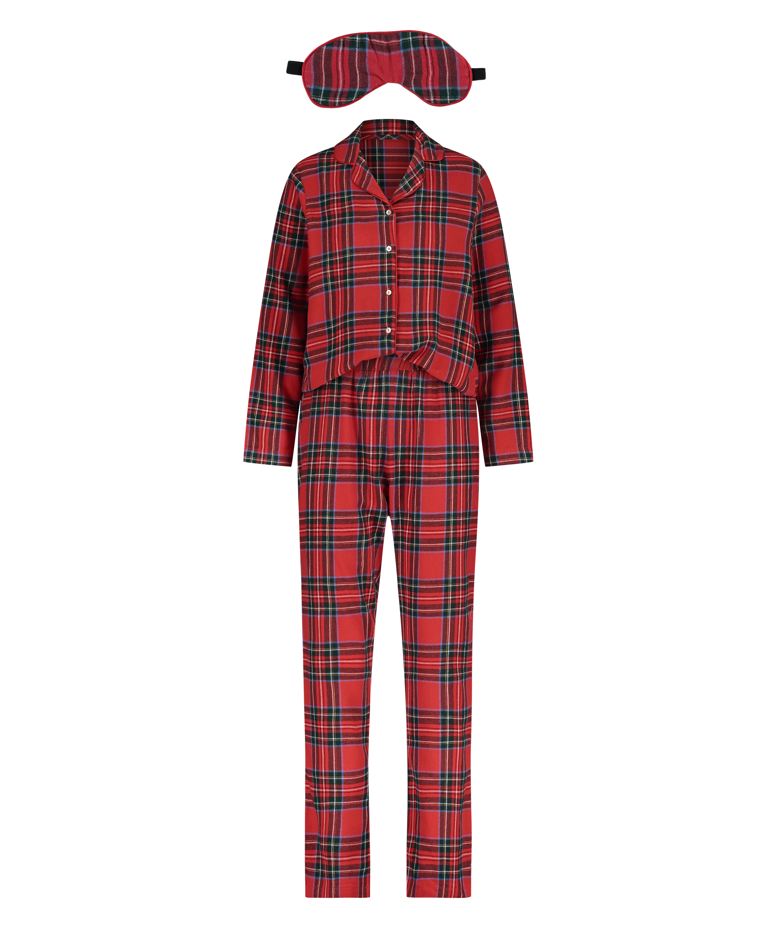Pyjama Check Twill, Rouge, main