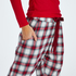 Petite Pyjamabroek Twill Check, Rood