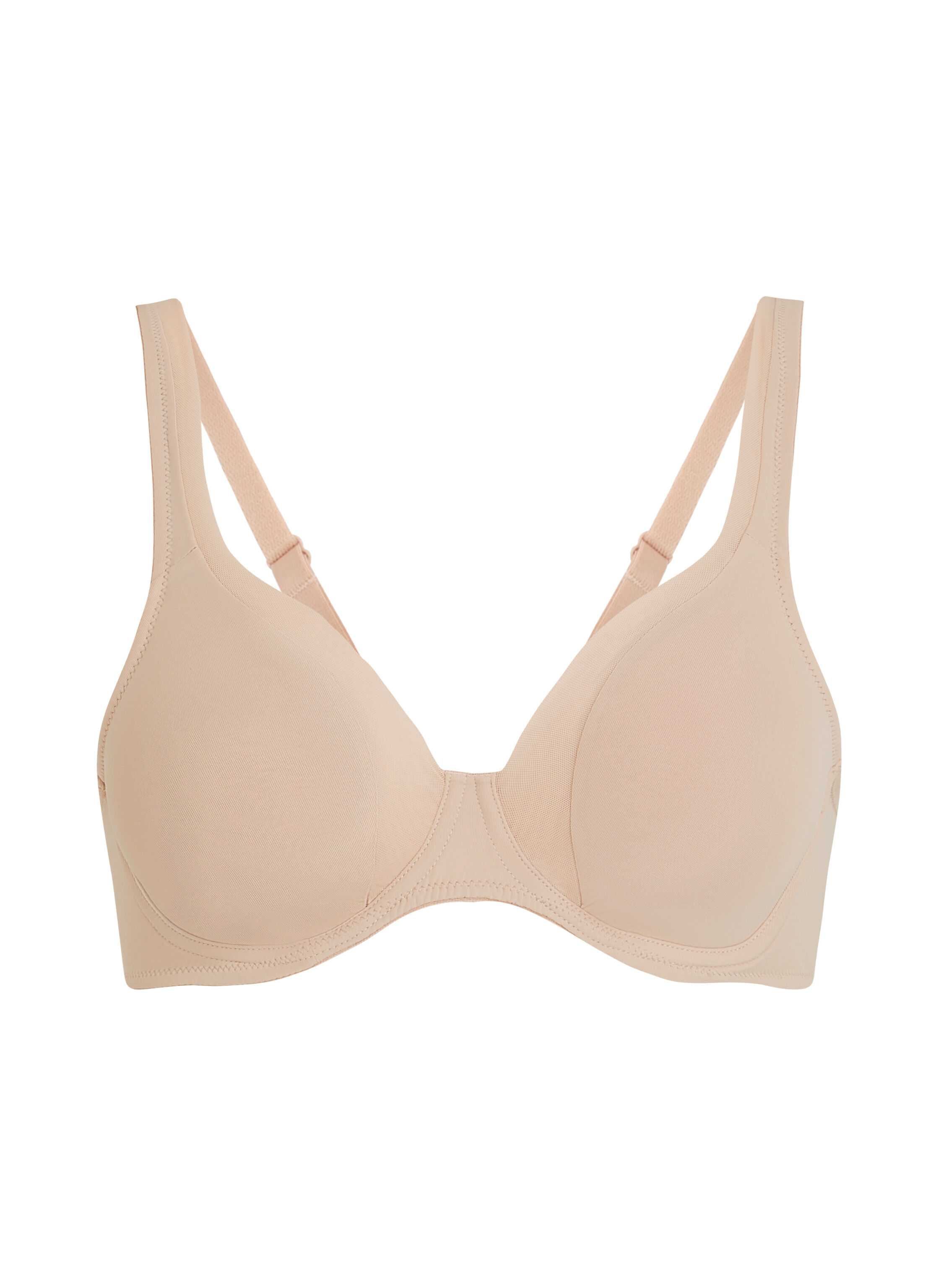 Niet-voorgevormde beugel bh Mesh, Beige
