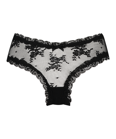 Slip brésilien V-shape mesh, Noir
