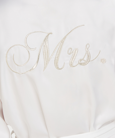 Kimono satijn Bridal, Wit