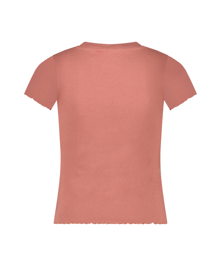 Chemise &agrave; manches courtes en coton, Rose