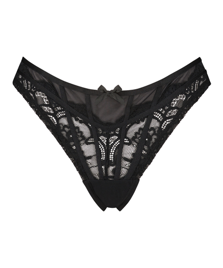 Hoog uitgesneden brazilian Arla, Zwart