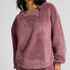 Top met lange mouwen Fluffy Fleece, Roze