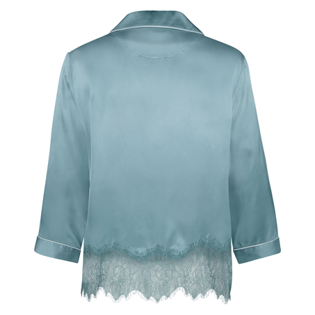 Pyjama jasje zijde, Blauw