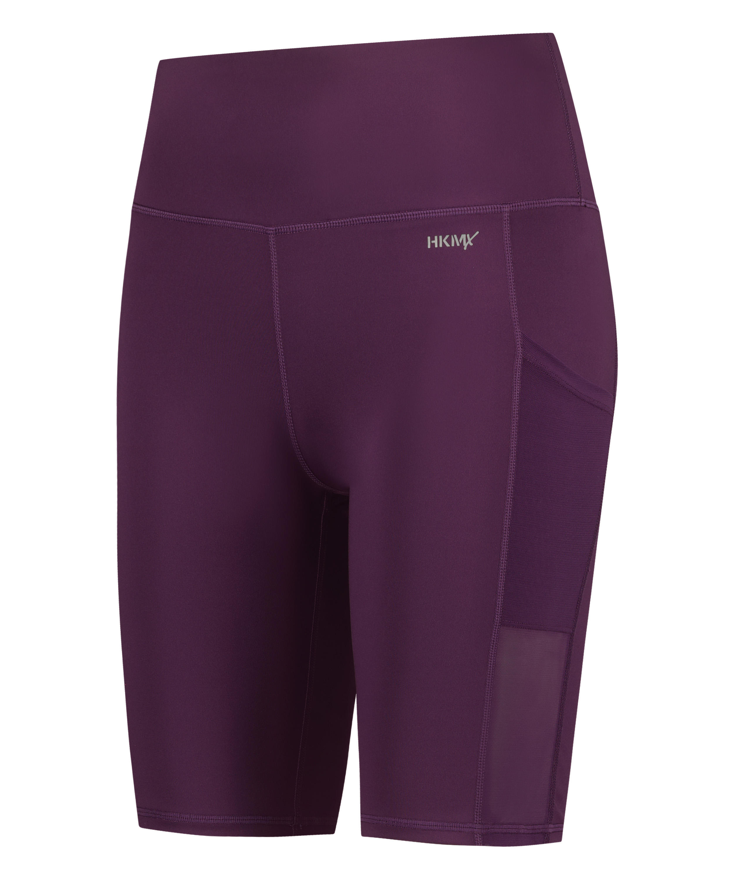 Short cycliste taille haute HKMX, Pourpre, main