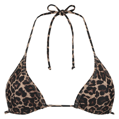 Triangle bikinitop mini Leopard, Bruin