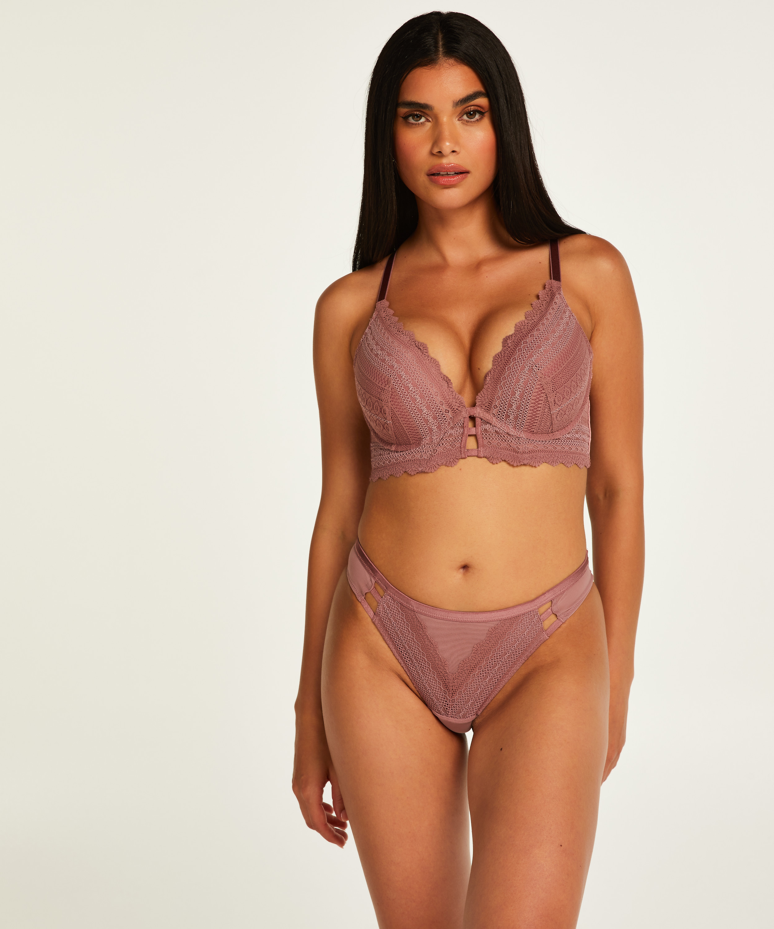 Voorgevormde push-up longline beugel bh Chynna, Paars, main