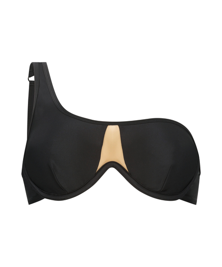 Niet-voorgevormde beugel bikinitop Belize, Zwart