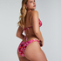 Triangel bikinitop Floral, Roze