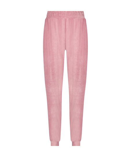 Joggingbroek Velours Rib, Roze