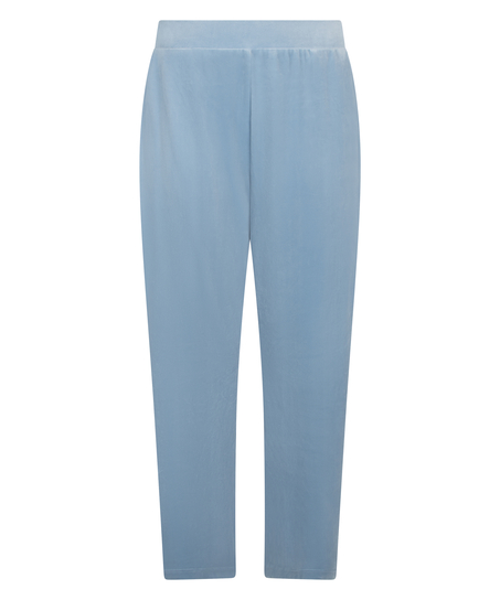 Velours pyjamabroek, Blauw