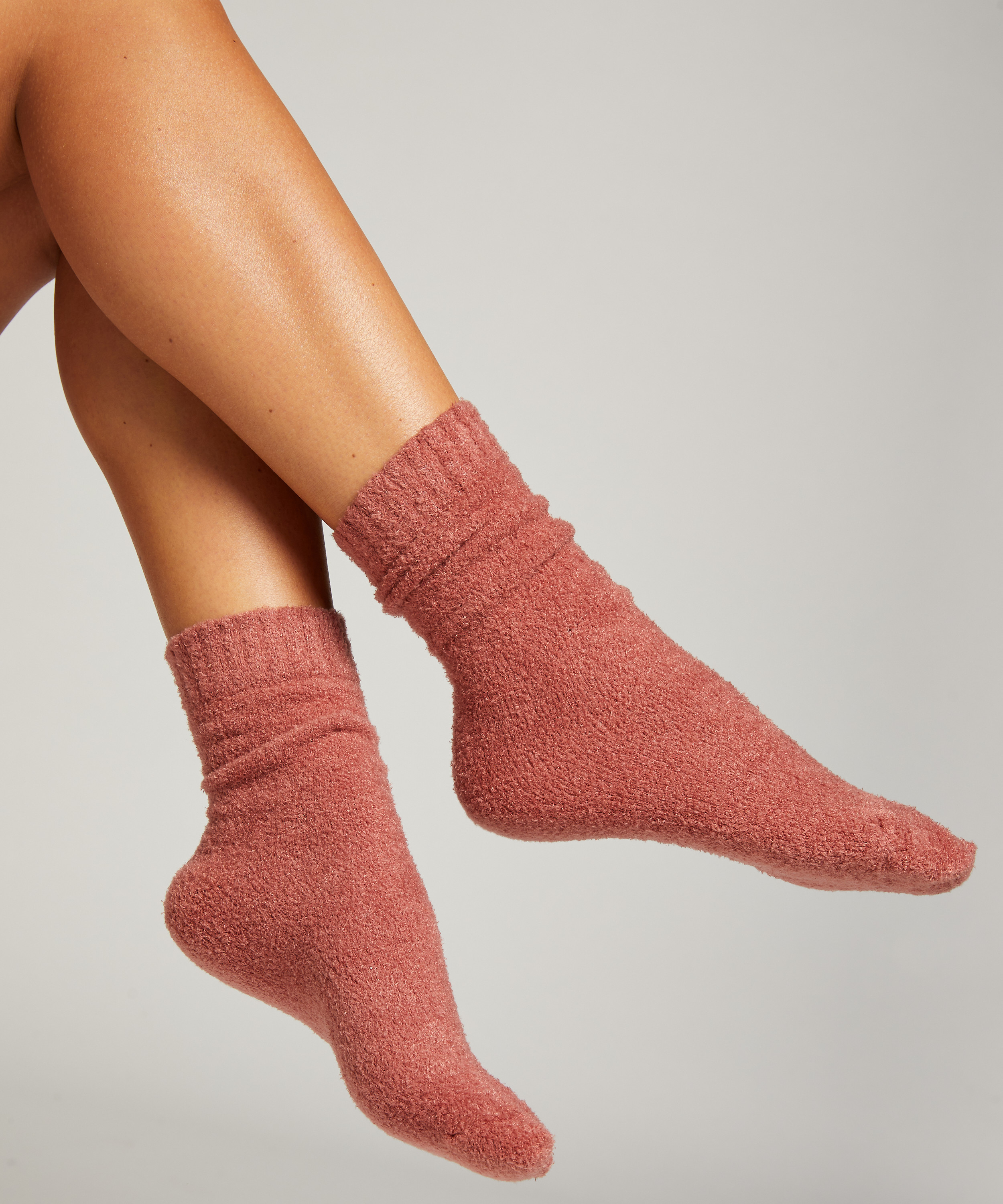Chaussettes cosy, Rose, main