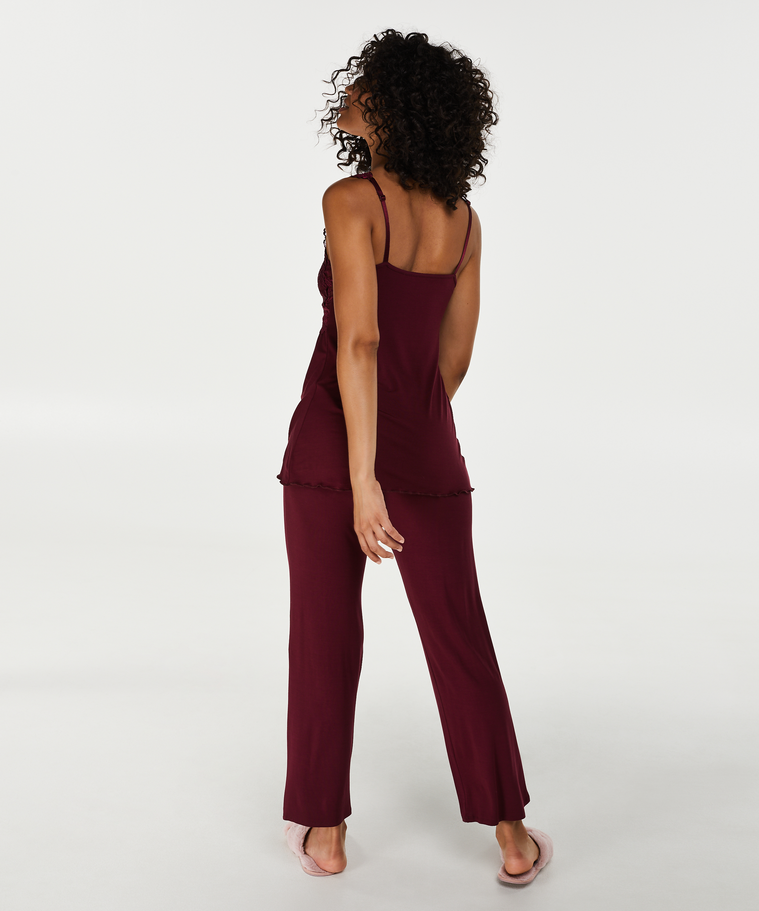 Pyjama set Modal Lace, Rood, main