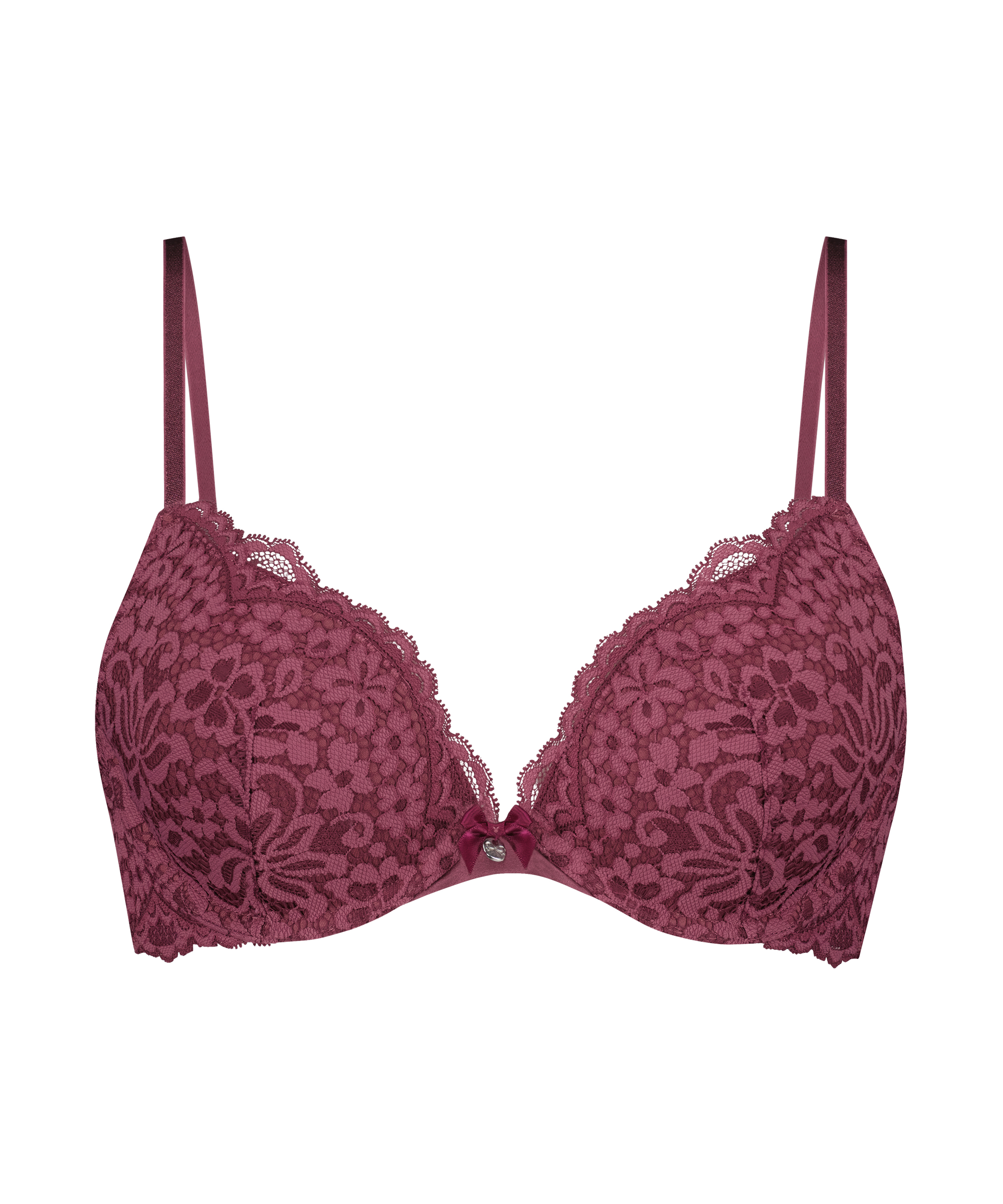 Voorgevormde push-up beugel bh Rose, Rood, main
