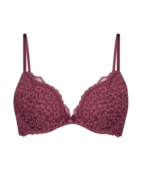 Voorgevormde push-up beugel bh Rose, Rood