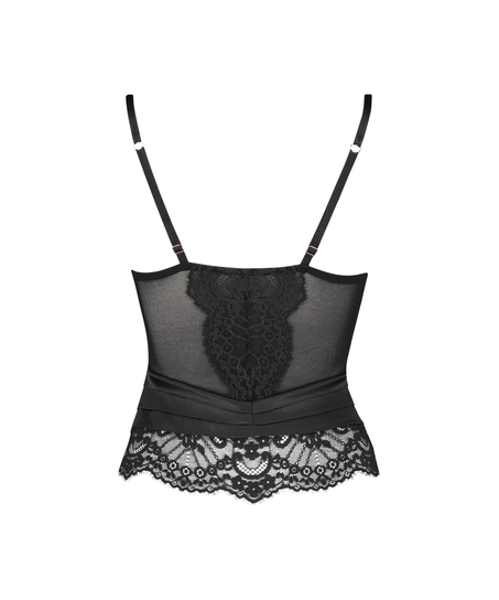 Bustier rembourr&eacute; &agrave; armatures Amelia, Noir