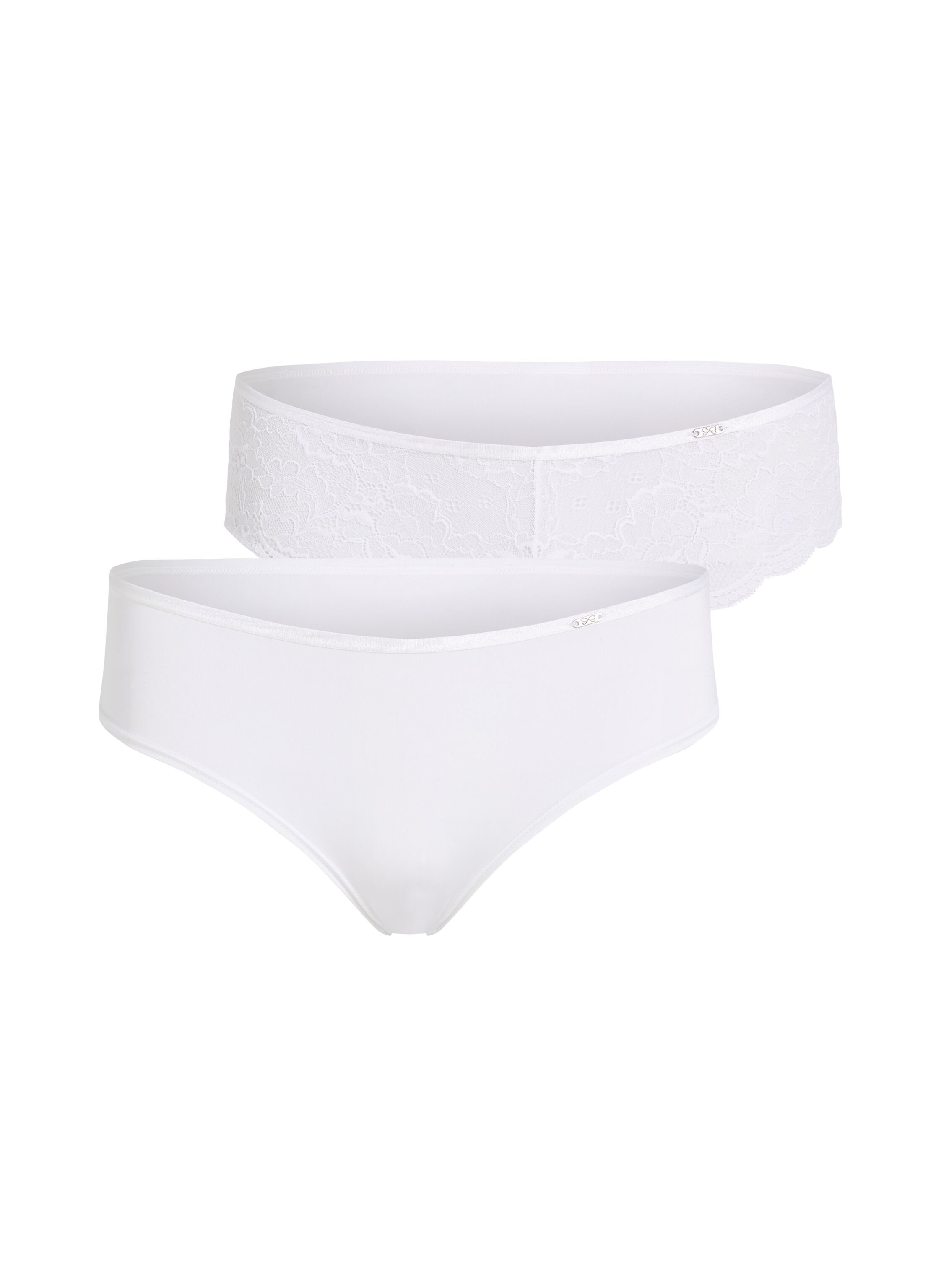Lot de 2 slips br&eacute;siliens Angie, Blanc