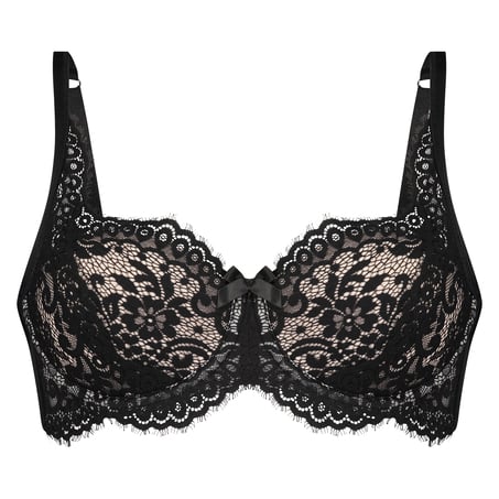 Halve voorgevormde cup beugel bh Cardi, Zwart