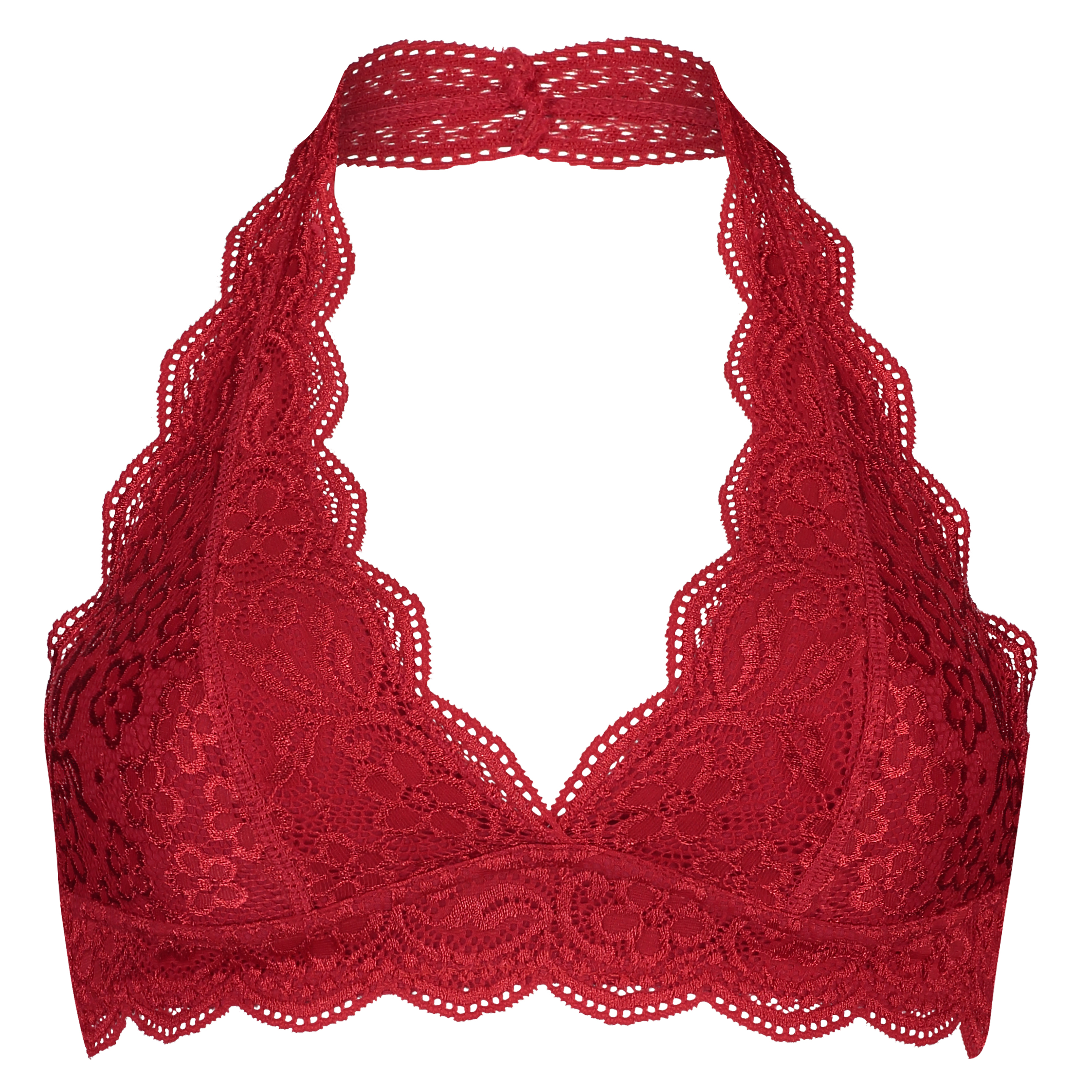 Halter bralette Lace, Rood, main