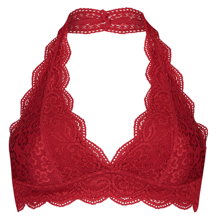 Halter bralette Lace, Rood