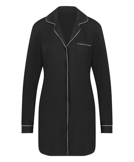 Nachthemd Jersey Essential, Zwart