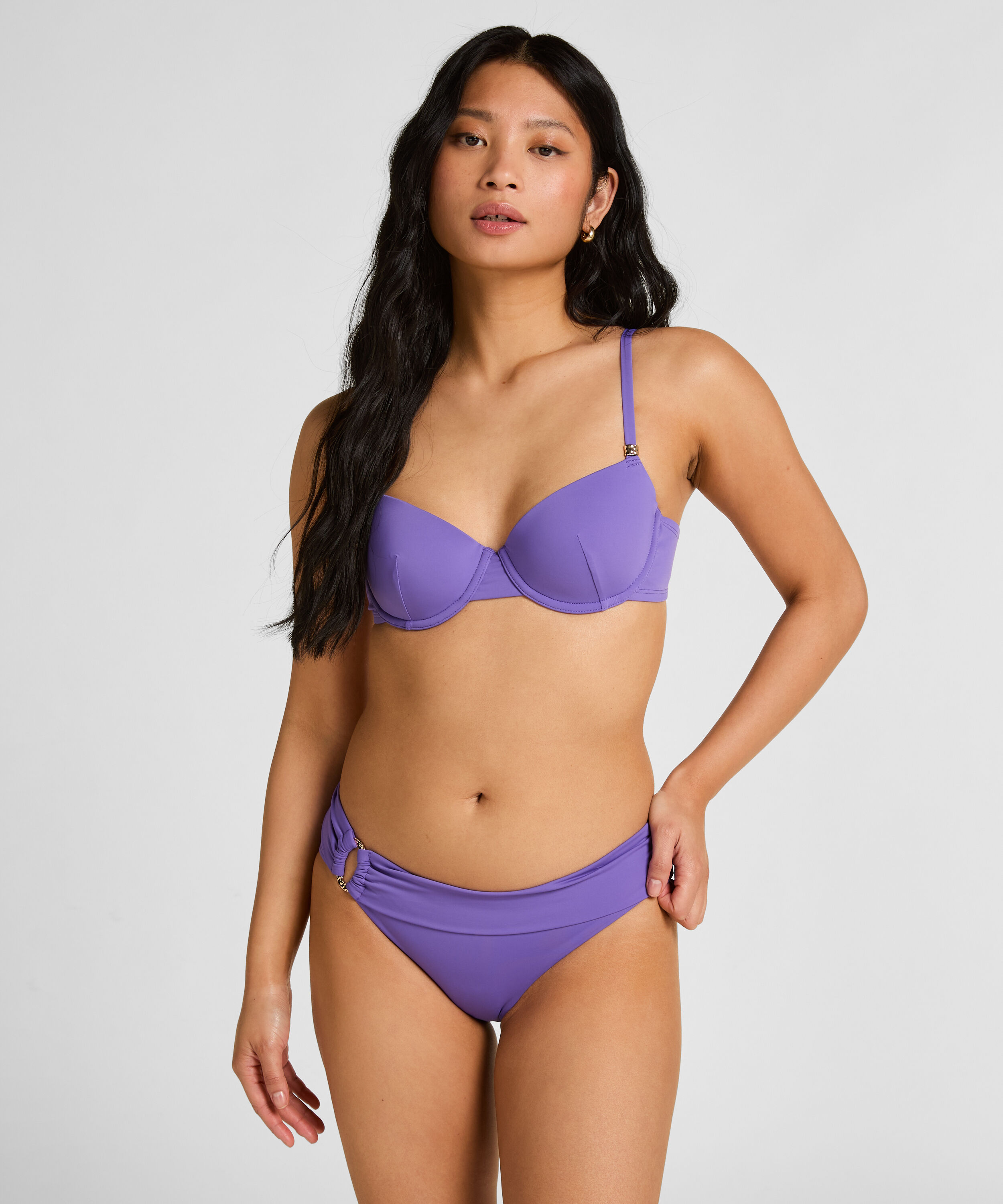 Bas de bikini Luxe Rio, Pourpre