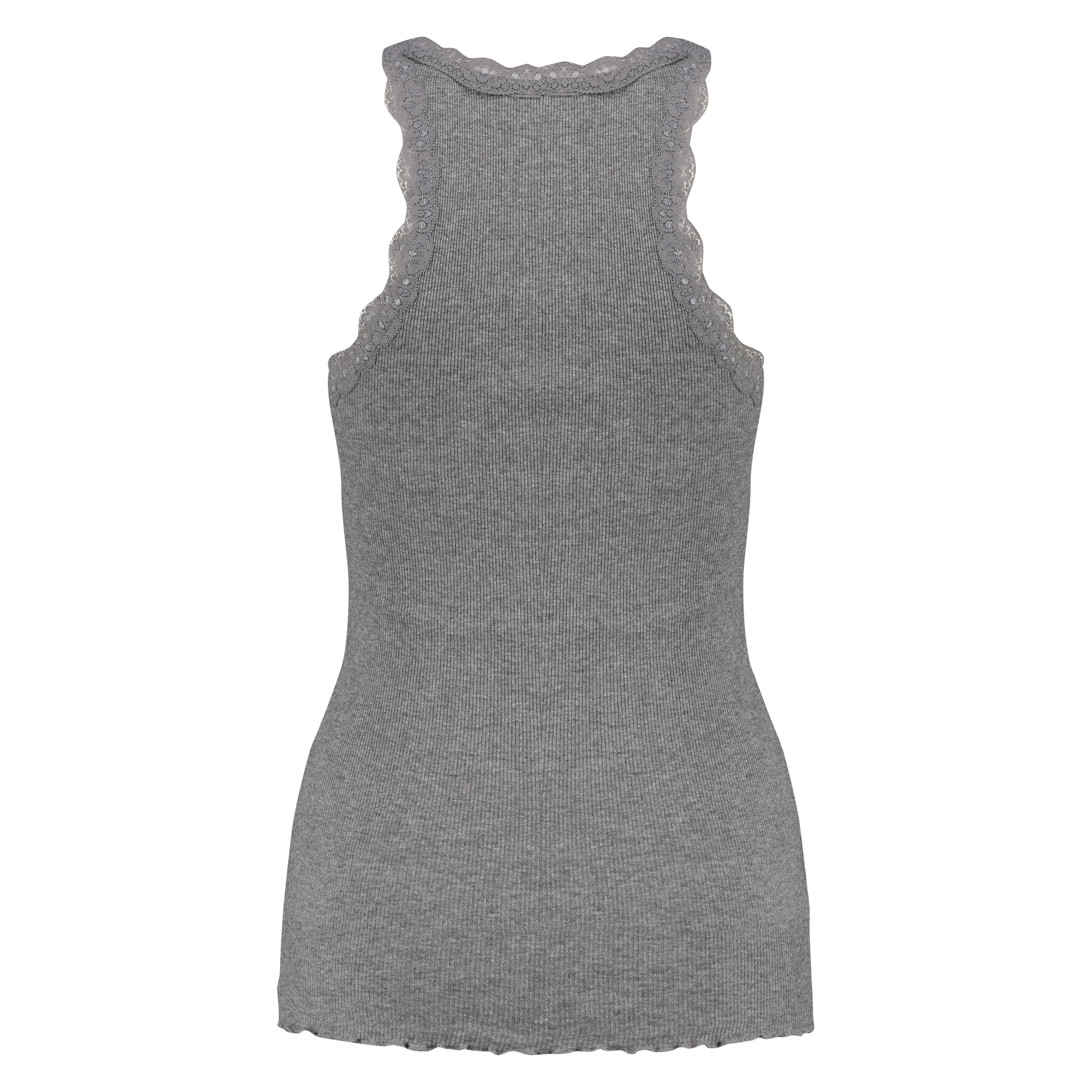 Top Rib Cami lace, Gris, main