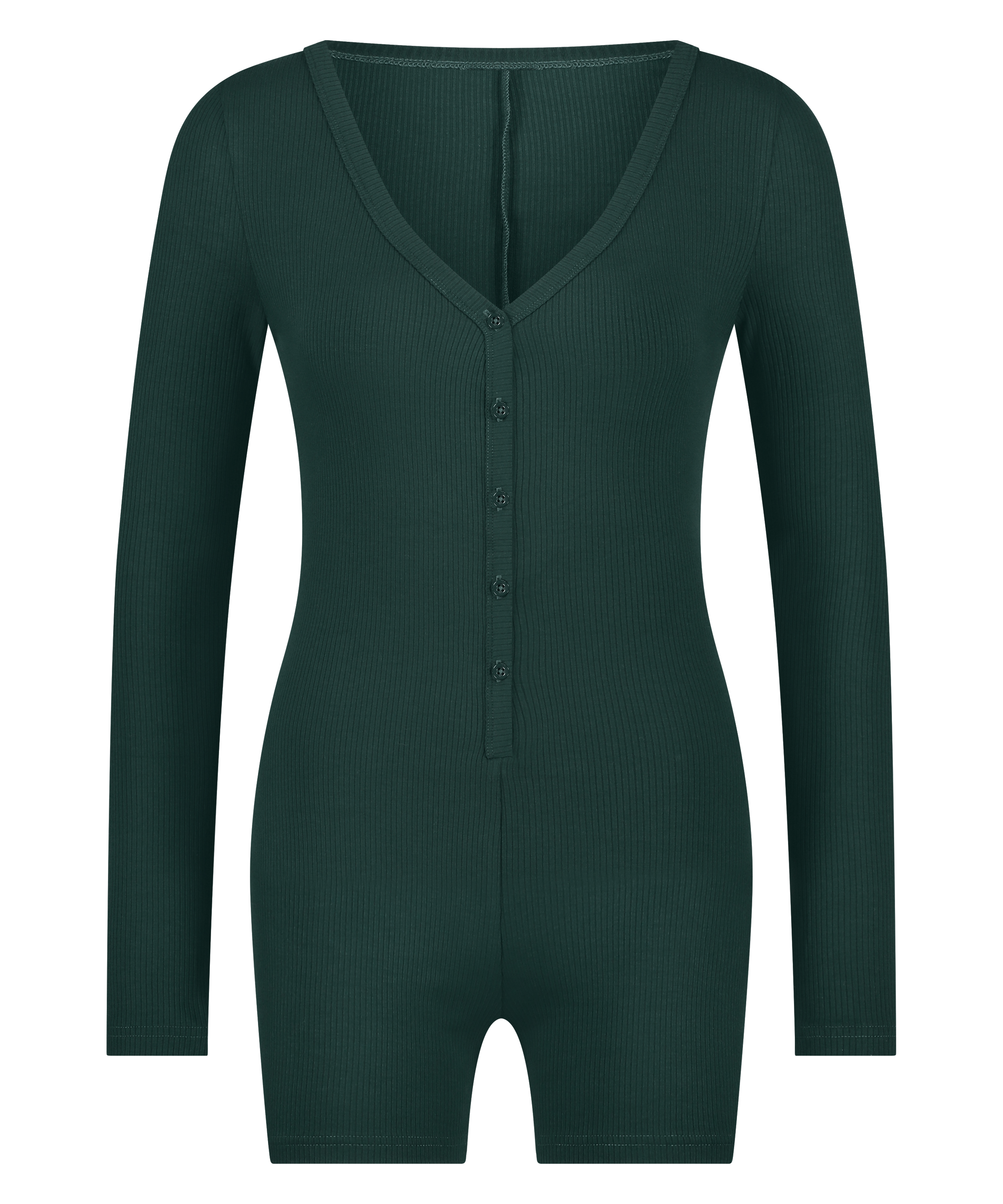 Jumpsuit Rib, Groen, main