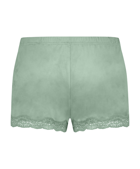 Short velours dentelle, Vert