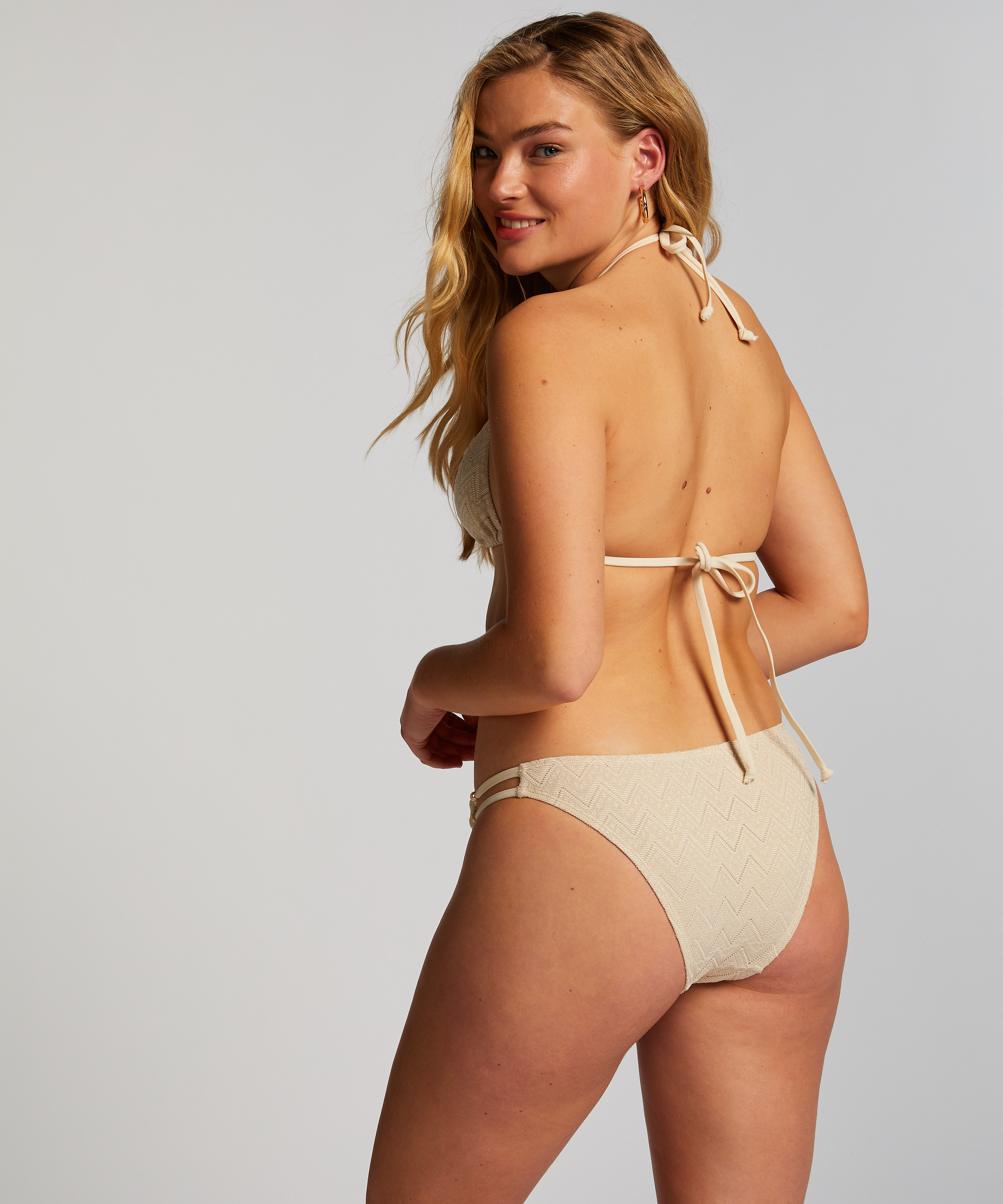 Triangel bikinitop crochet, Wit, main