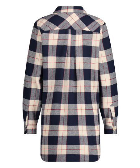 Chemise de nuit Boyfriend Check, Bleu