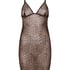 Slipdress Leopard, Zwart