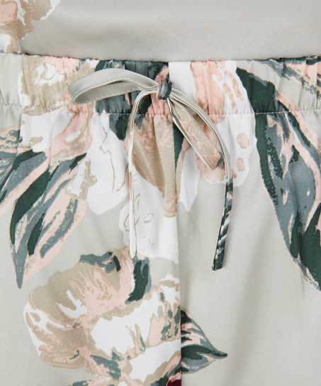 Pyjama short satin, Blauw