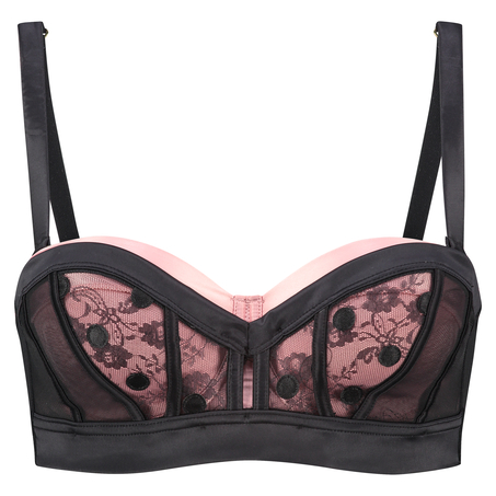 Soutien-gorge bustier &agrave; armatures rembourr&eacute; Cassia Ann Kathrin, Noir