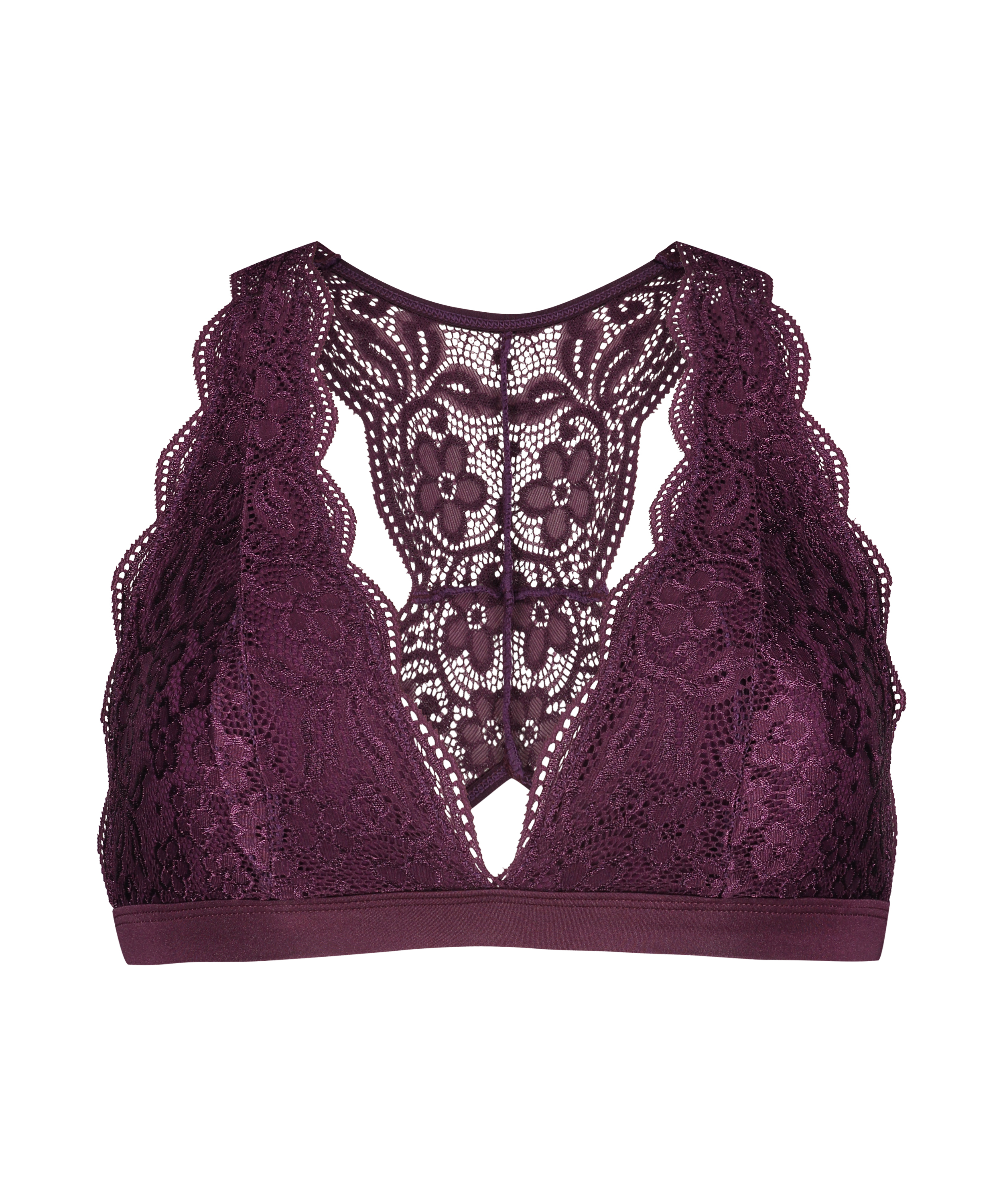 Brassi&egrave;re Halter dos nageur, Pourpre, main