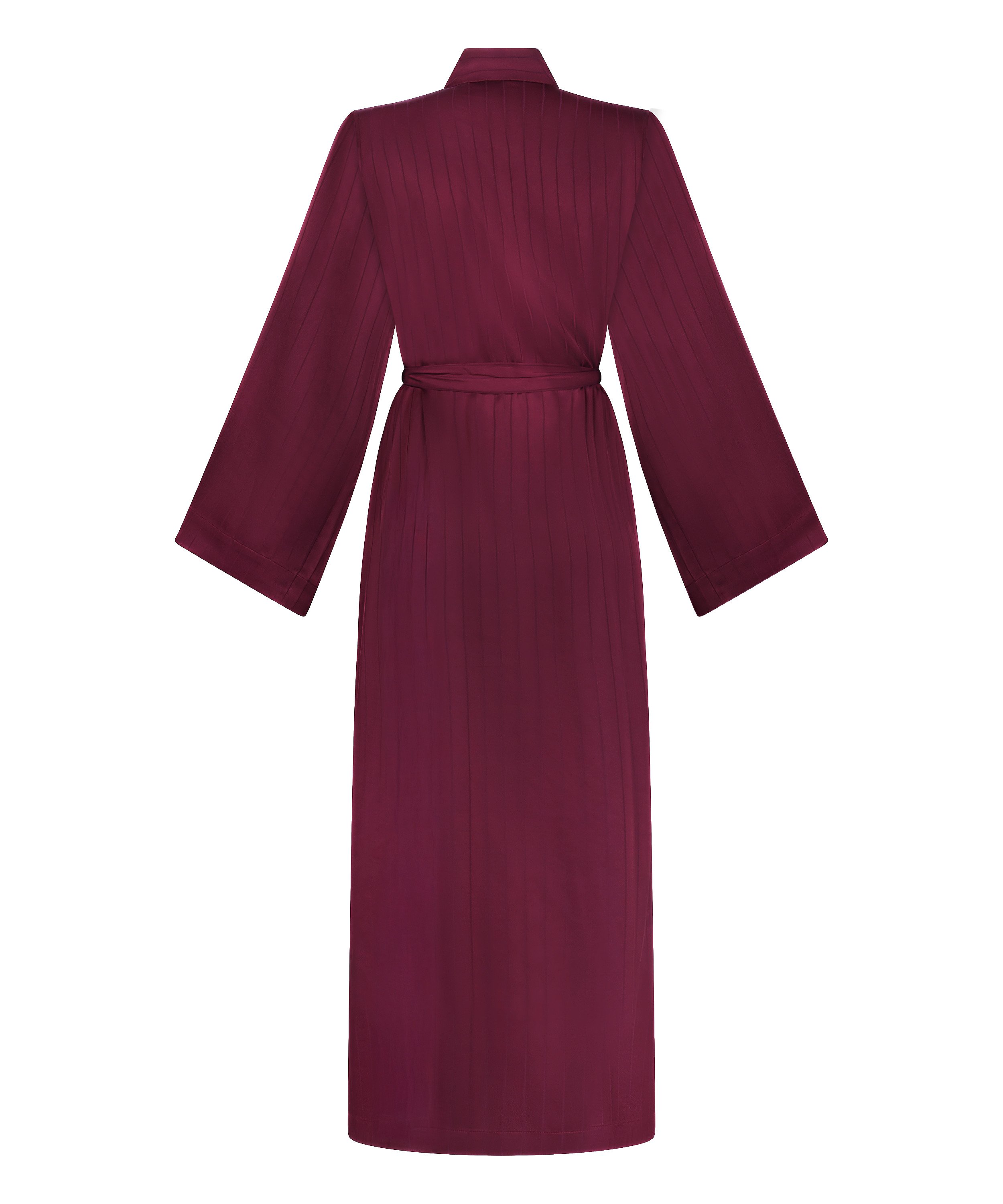Satijnen kimono met krijtstreep, Paars, main