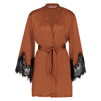 Kimono Lace Satin, Rouge