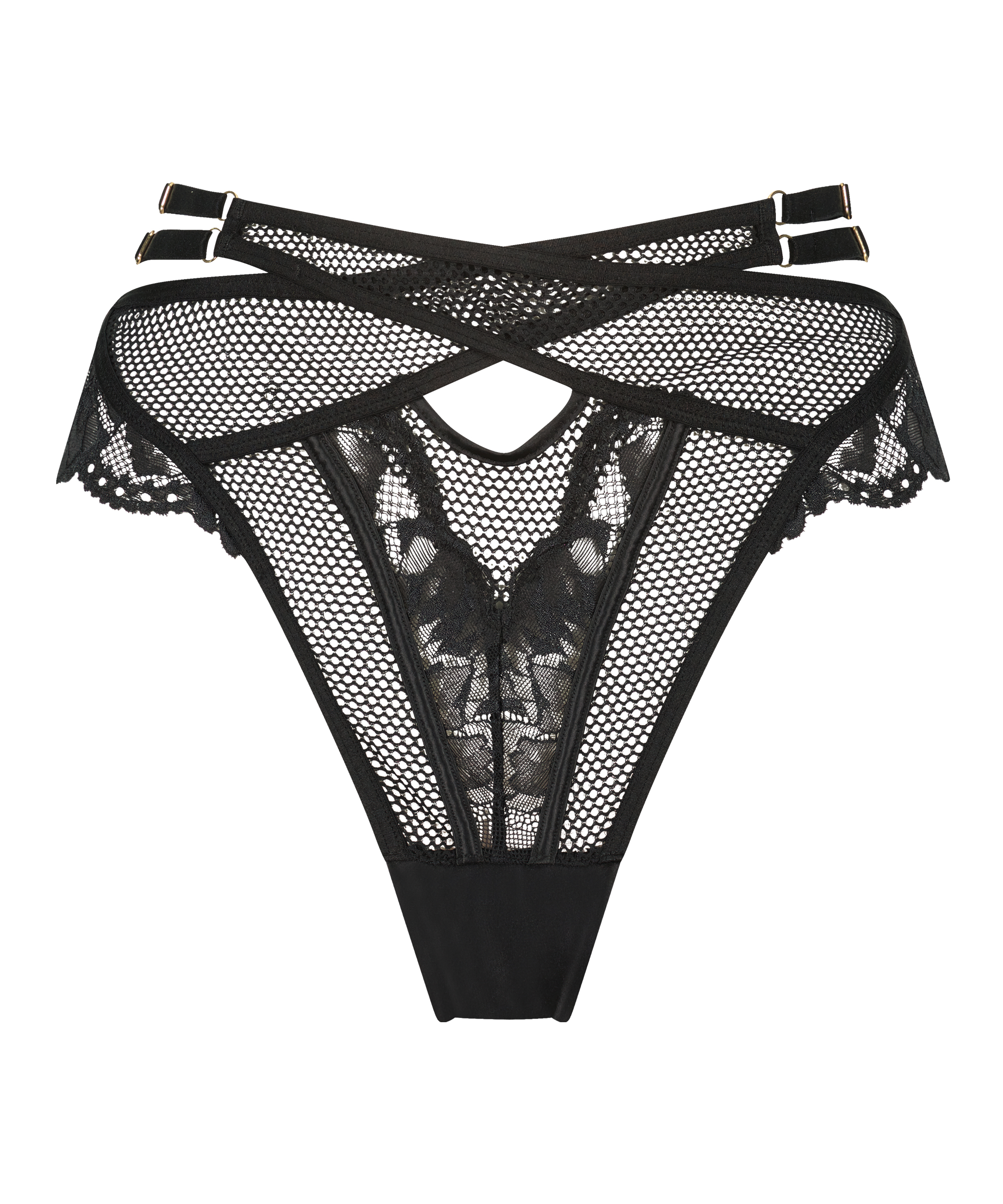 String haut Pleasure, Noir, main