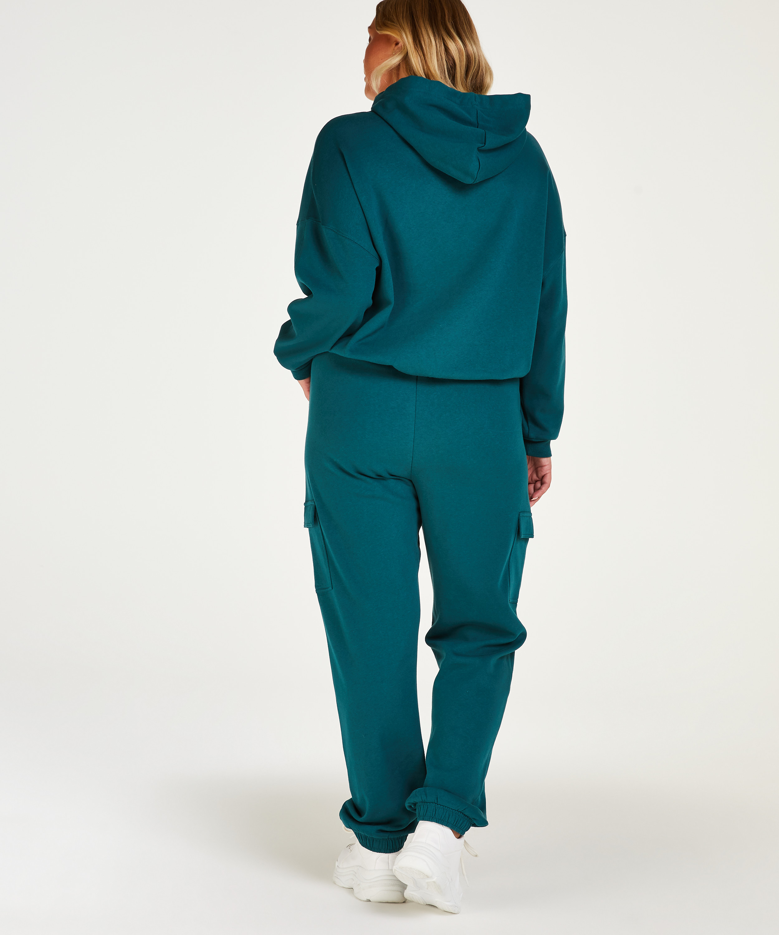 Lange mouwen Hoodie, Blauw, main