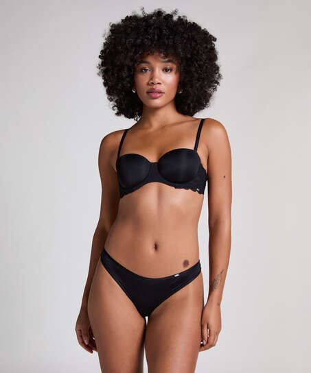Soutien-gorge &agrave; armatures pr&eacute;form&eacute; sans bretelles Angie, Noir