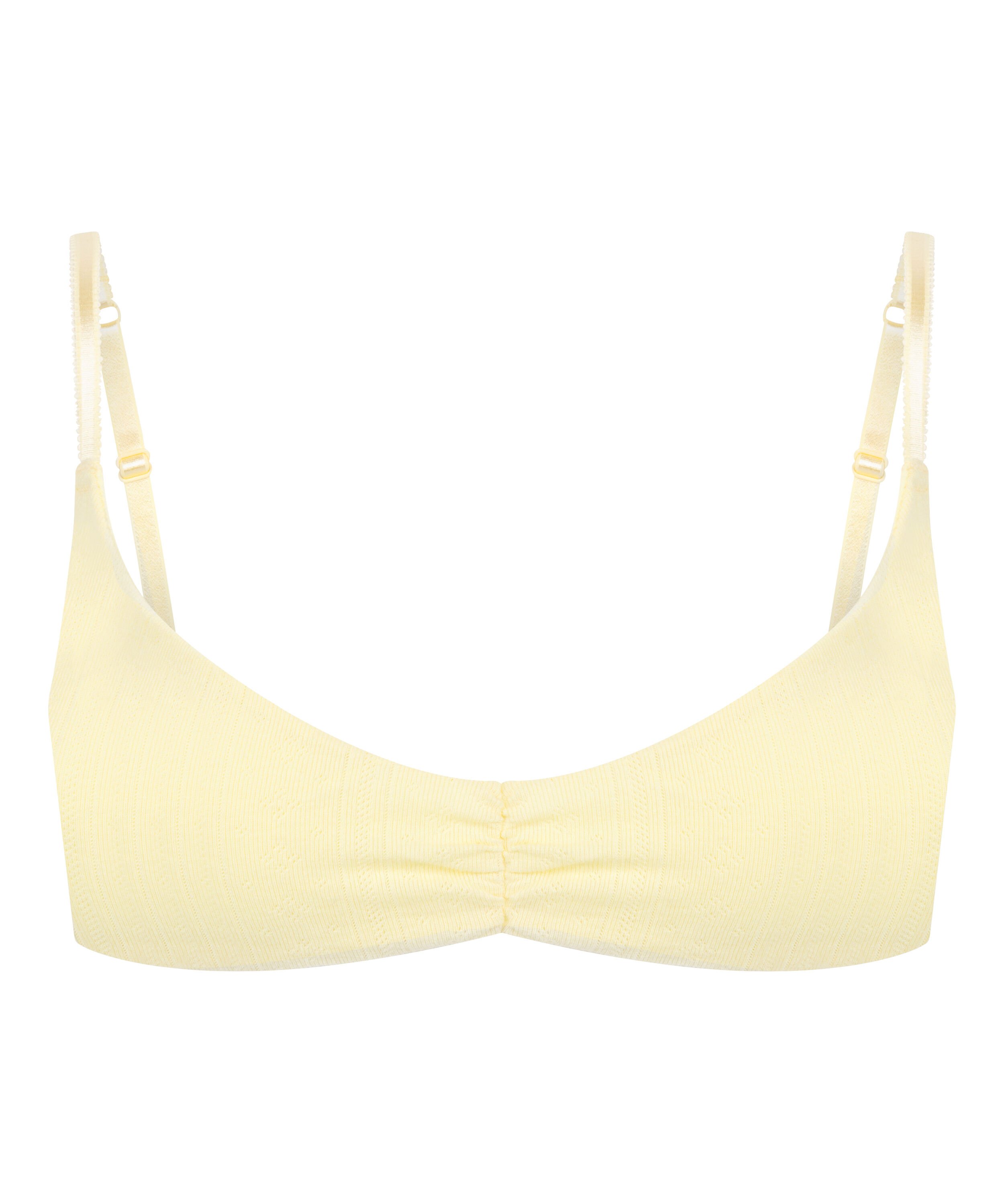 Pointelle Bralette, Geel