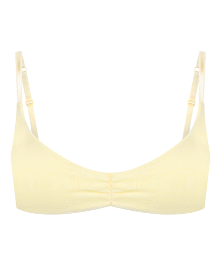 Pointelle Bralette, Geel