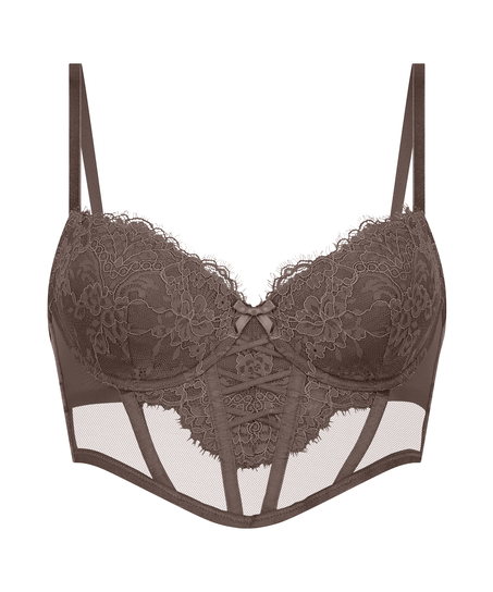 Soutien-gorge à armatures préformé longline Arabella, Brun