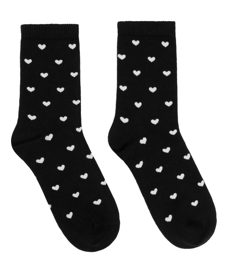 Chaussettes courtes en modal, Noir