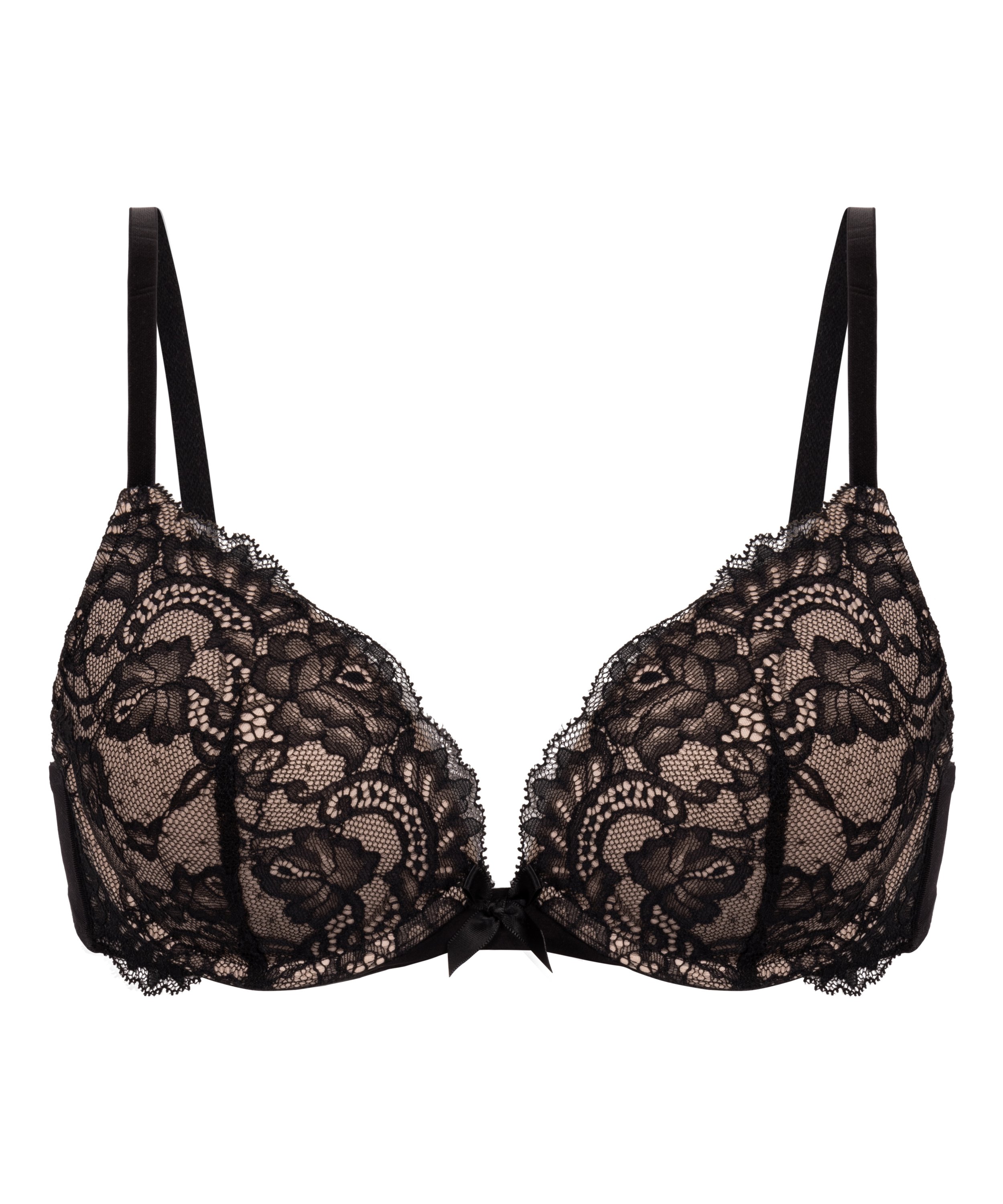 Voorgevormde push-up beugel bh Teddy, Zwart, main