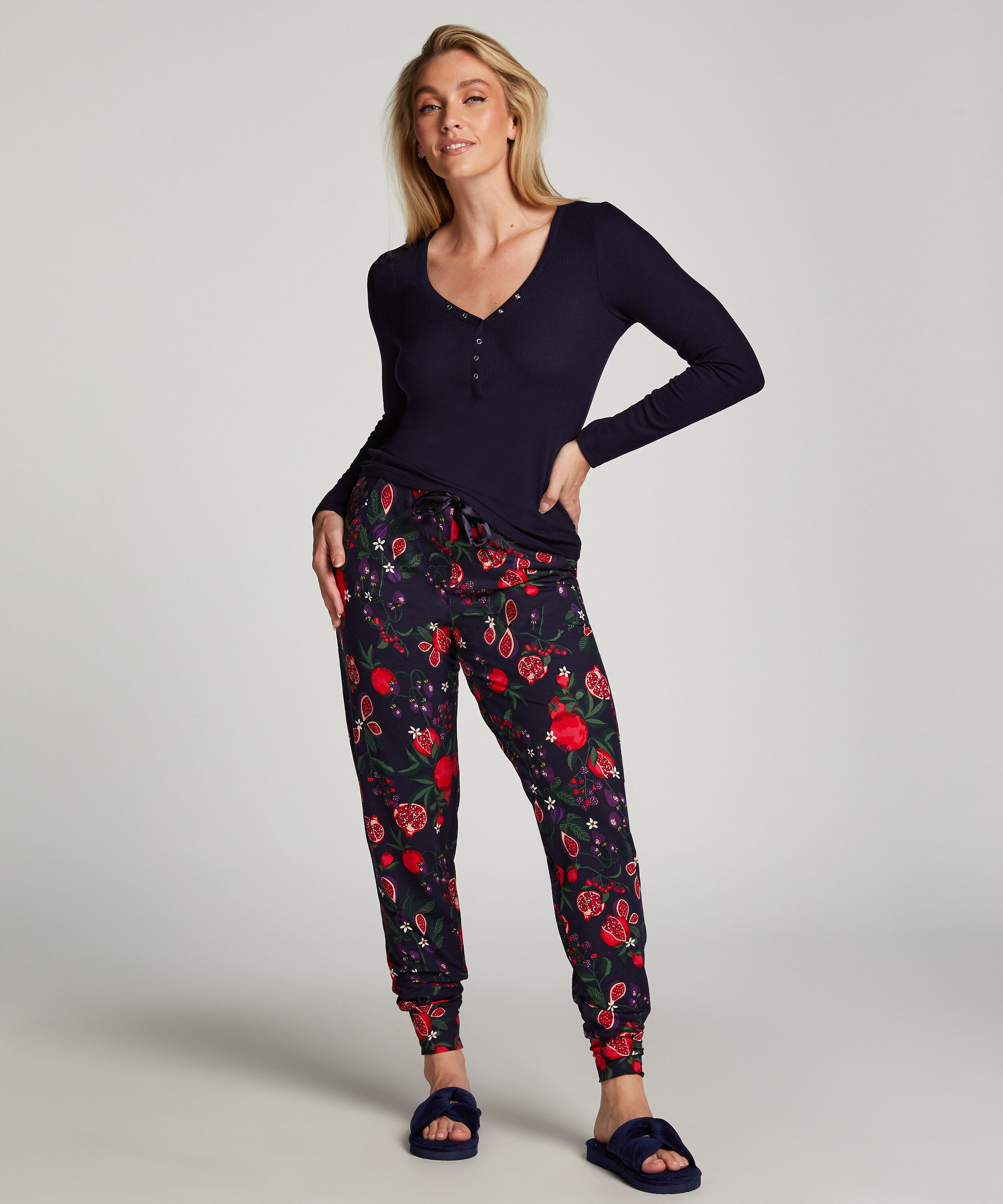 Pantalon de pyjama Jersey, Bleu
