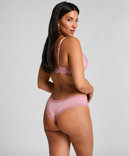 Slip br&eacute;silien en forme de V London, Rose