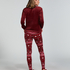 Pyjamaset met tas, Rood