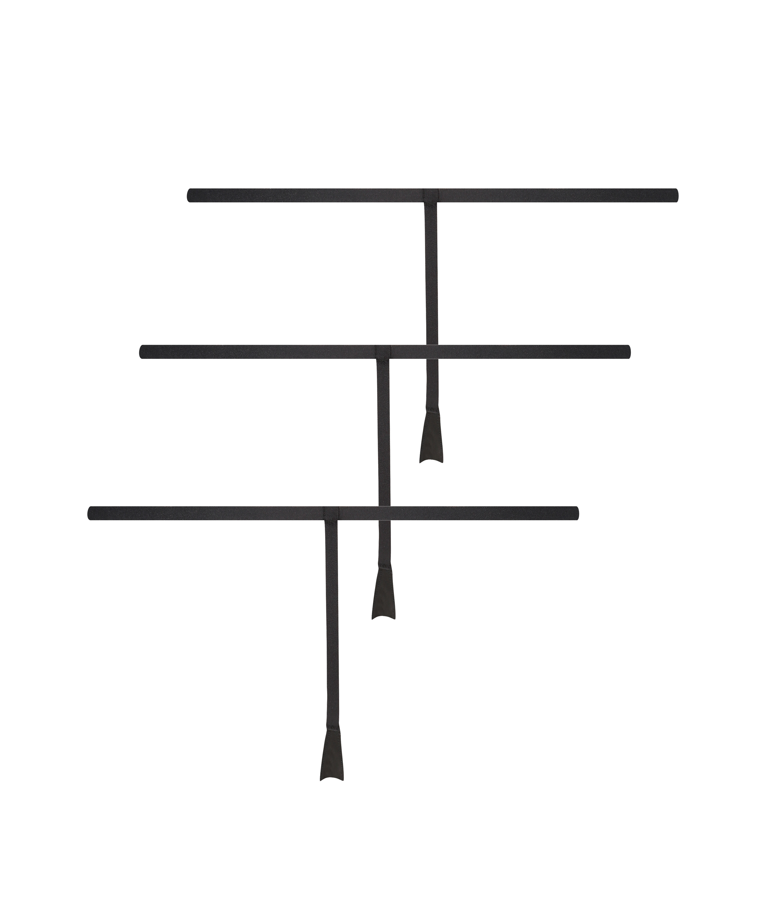 3-pack invisible string, Zwart, main